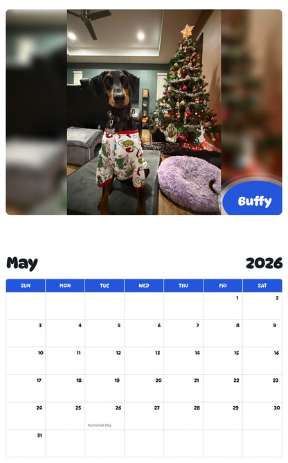2026 - 2027 Buffy - Pawidols Pet Calendar