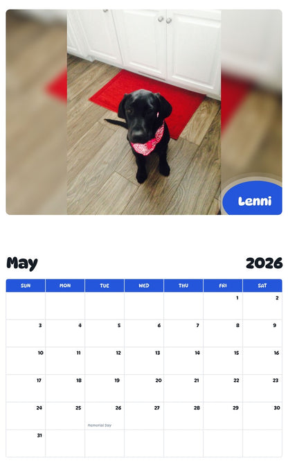 2026 - 2027 Lenni - Pawidols Pet Calendar