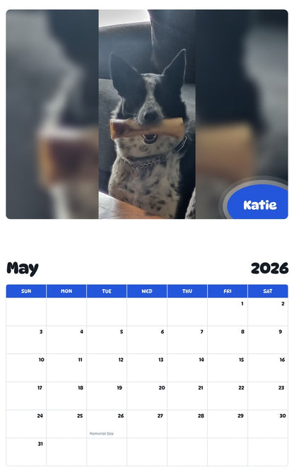2026 - 2027 Katie - Pawidols Pet Calendar