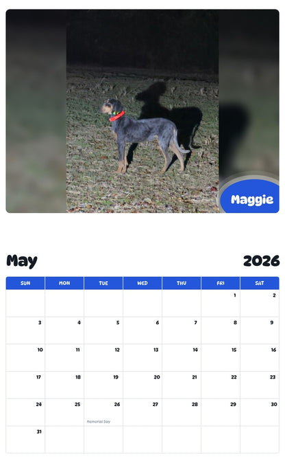 2026 - 2027 Maggie - Pawidols Pet Calendar