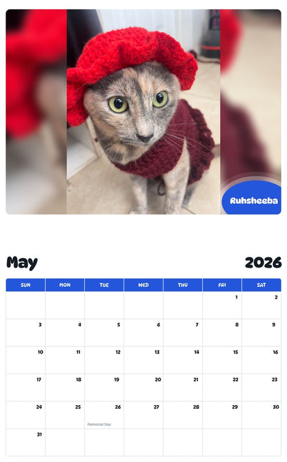 2026 - 2027 Ruhsheeba - Pawidols Pet Calendar
