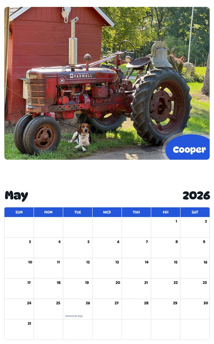 2026 - 2027 Cooper - Pawidols Pet Calendar