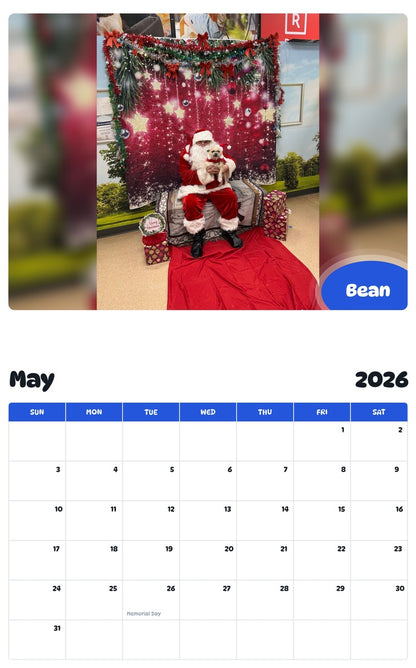 2026 - 2027 Bean - Pawidols Pet Calendar