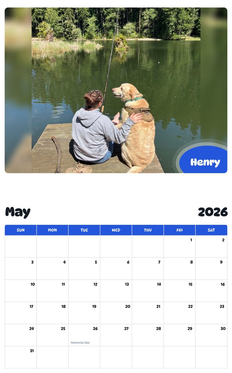 2026 - 2027 Henry - Pawidols Pet Calendar