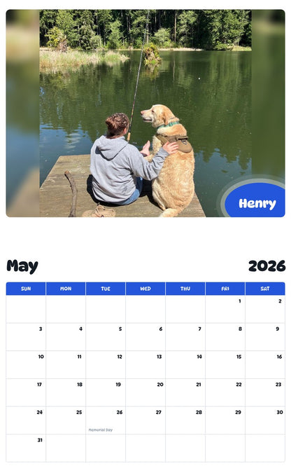 2026 - 2027 Henry - Pawidols Pet Calendar