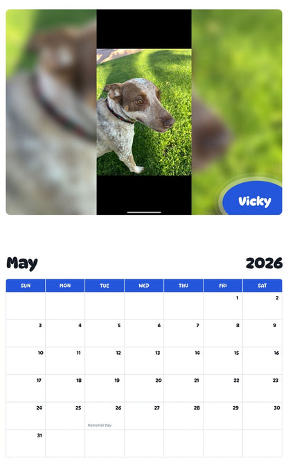 2026 - 2027 Vicky - Pawidols Pet Calendar