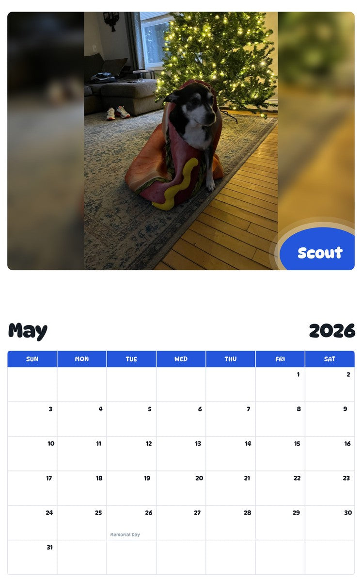 2026 - 2027 Scout - Pawidols Pet Calendar