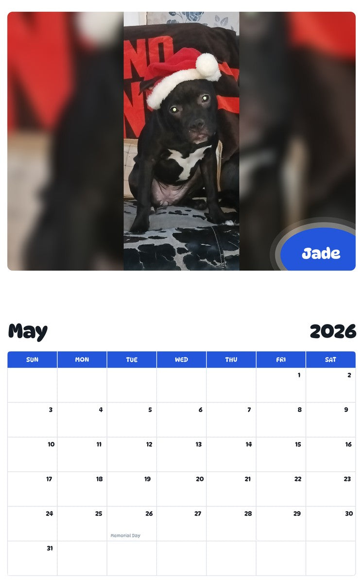 2026 - 2027 Jade - Pawidols Pet Calendar
