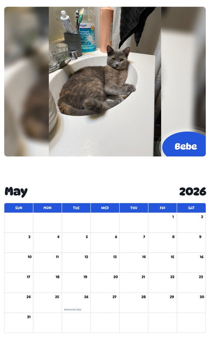 2026 - 2027 Bebe - Pawidols Pet Calendar