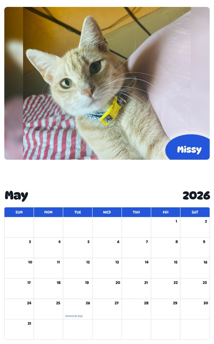 2026 - 2027 Missy - Pawidols Pet Calendar