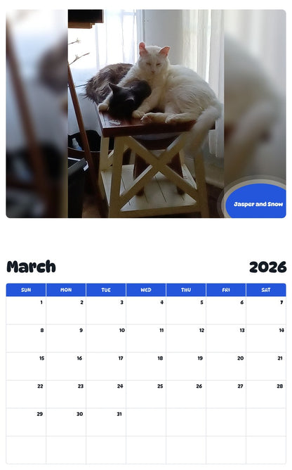 November 2025 - October 2026 Jasper and Snow - Pawidols Pet Calendar