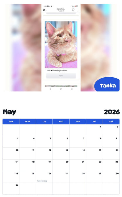 2026 - 2027 Tanka - Pawidols Pet Calendar