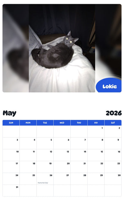 2026 - 2027 Lokie - Pawidols Pet Calendar
