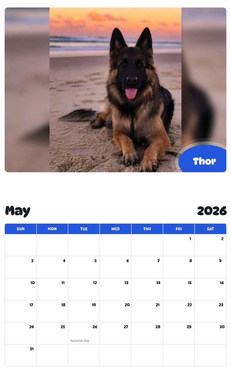 2026 - 2027 Thor - Pawidols Pet Calendar