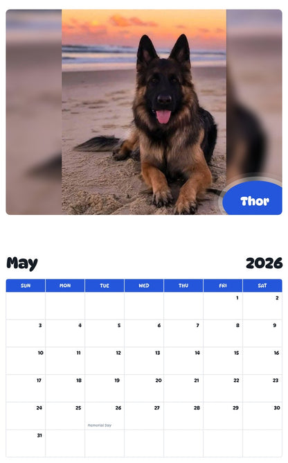 2026 - 2027 Thor - Pawidols Pet Calendar