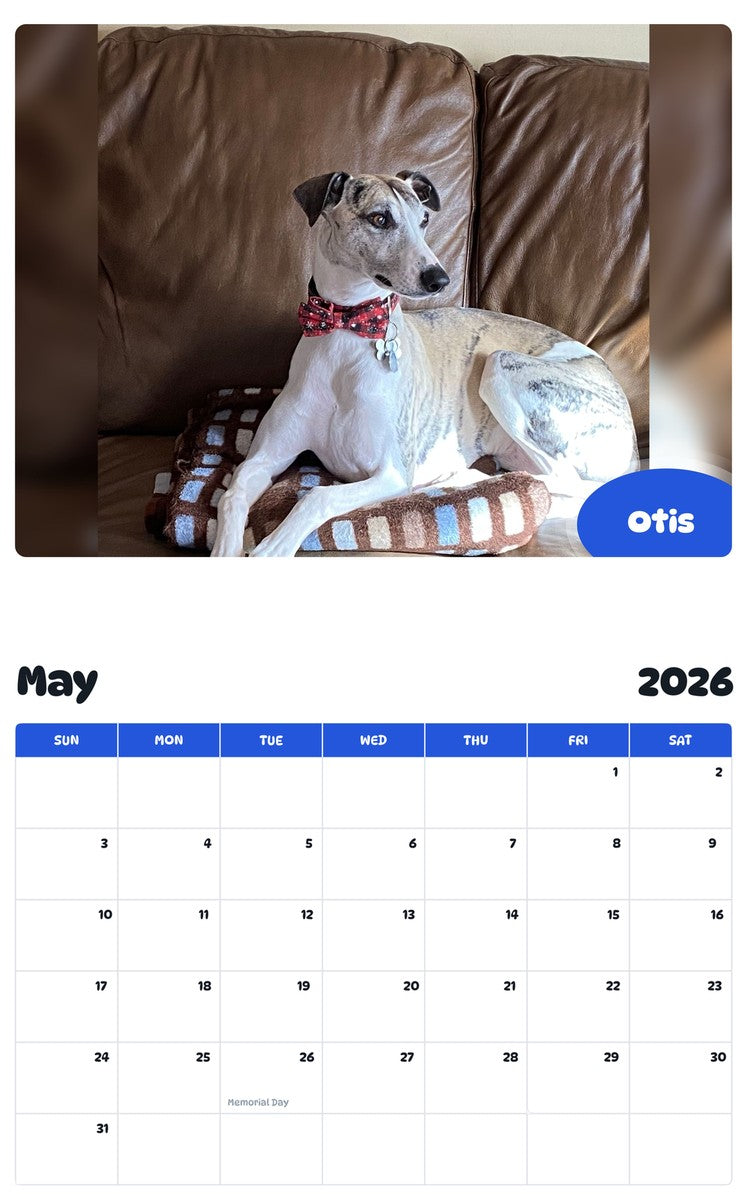 2026 - 2027 Otis - Pawidols Pet Calendar