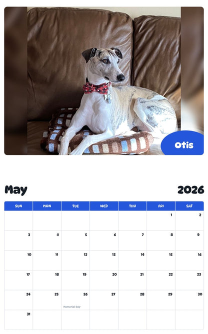 2026 - 2027 Otis - Pawidols Pet Calendar