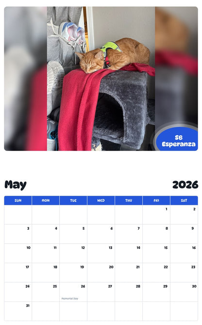 2026 - 2027 SB Esperanza - Pawidols Pet Calendar