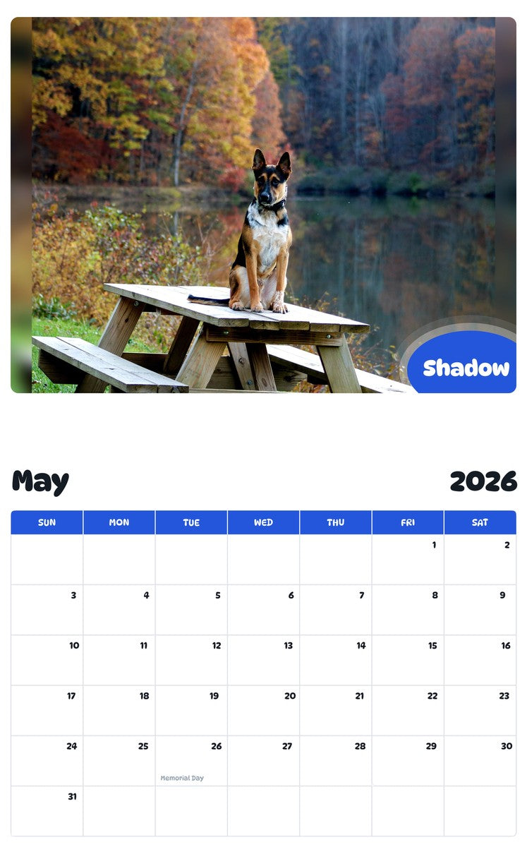 2026 - 2027 Shadow - Pawidols Pet Calendar