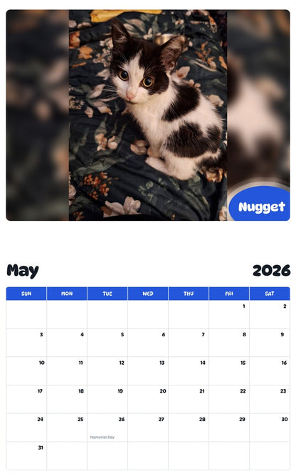 2026 - 2027 Nugget - Pawidols Pet Calendar