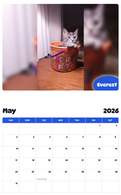 2026 - 2027 Everest - Pawidols Pet Calendar