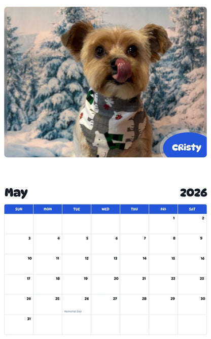2026 - 2027 CRisty - Pawidols Pet Calendar