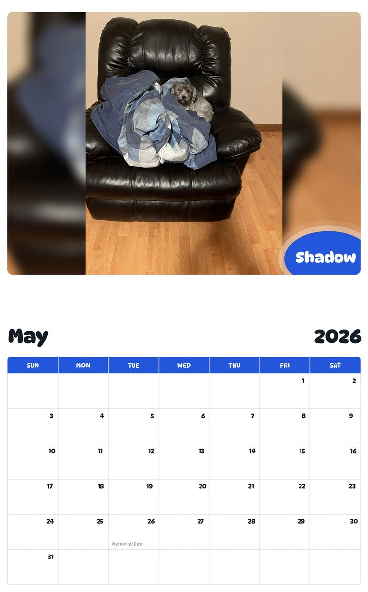 2026 - 2027 Shadow - Pawidols Pet Calendar