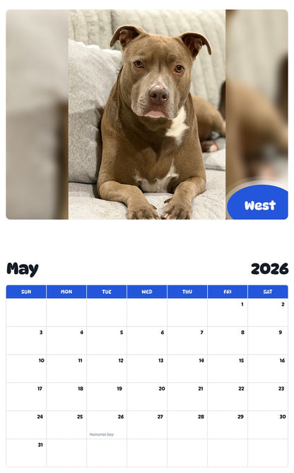 2026 - 2027 West - Pawidols Pet Calendar