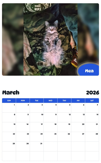 November 2025 - October 2026 Mea - Pawidols Pet Calendar
