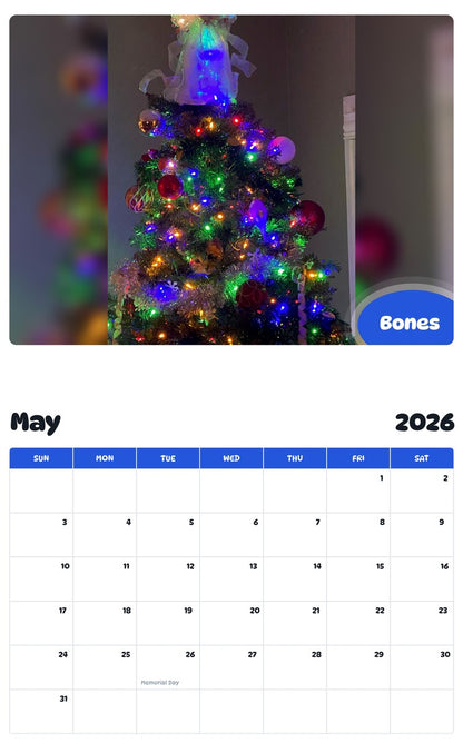 2026 - 2027 Bones - Pawidols Pet Calendar