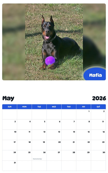 2026 - 2027 Mafia - Pawidols Pet Calendar