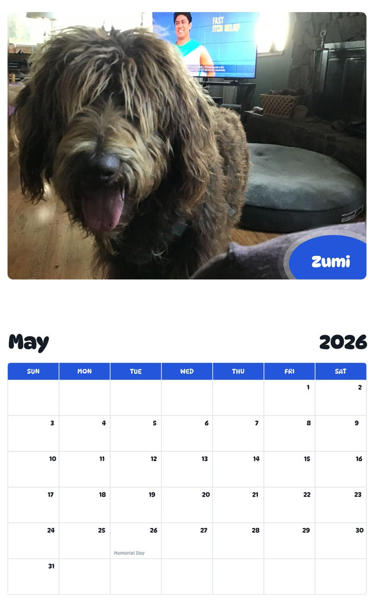 2026 - 2027 Zumi - Pawidols Pet Calendar
