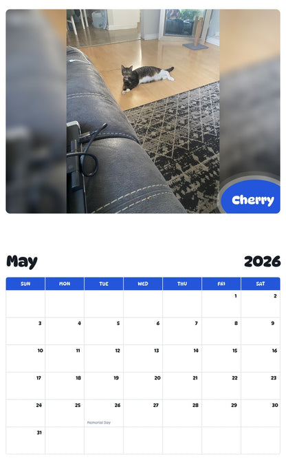 2026 - 2027 Cherry - Pawidols Pet Calendar
