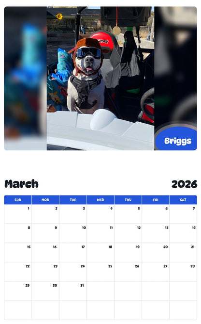 November 2025 - October 2026 Briggs - Pawidols Pet Calendar