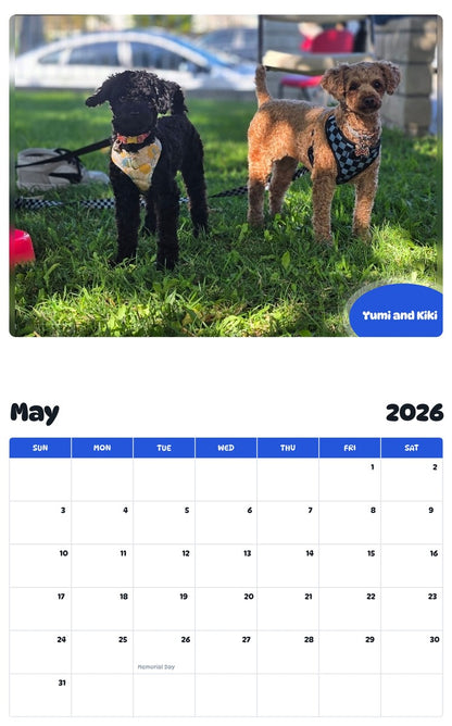 2026 - 2027 Yumi and Kiki - Pawidols Pet Calendar