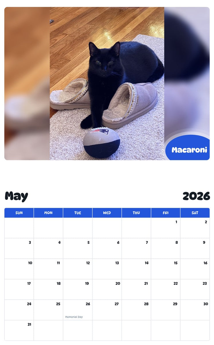 2026 - 2027 Macaroni - Pawidols Pet Calendar