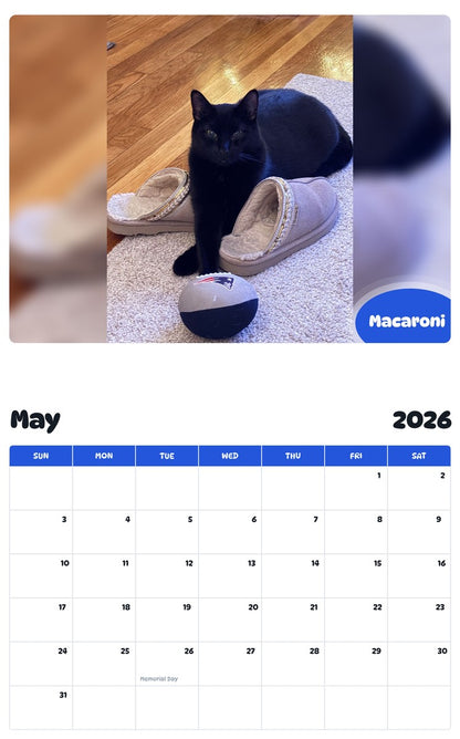 2026 - 2027 Macaroni - Pawidols Pet Calendar