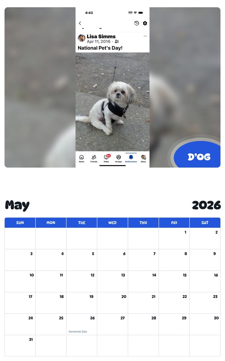2026 - 2027 D’OG - Pawidols Pet Calendar