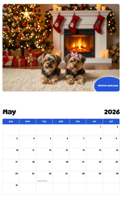2026 - 2027 Winston and Luna - Pawidols Pet Calendar