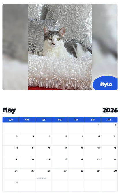 2026 - 2027 Mylo - Pawidols Pet Calendar