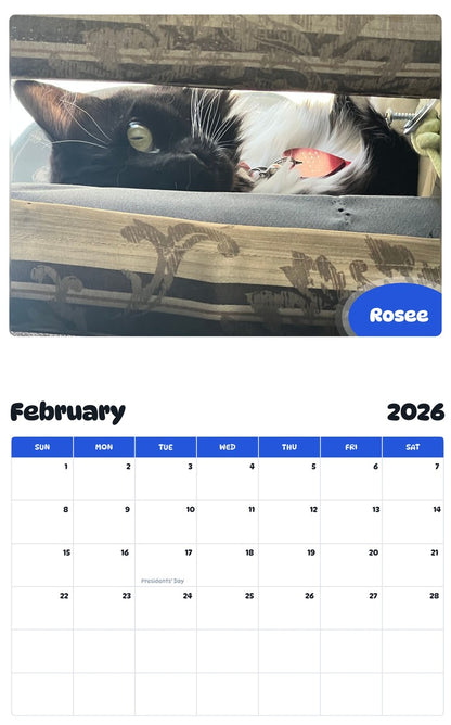 October 2025 - September 2026 Rosee - Pawidols Pet Calendar