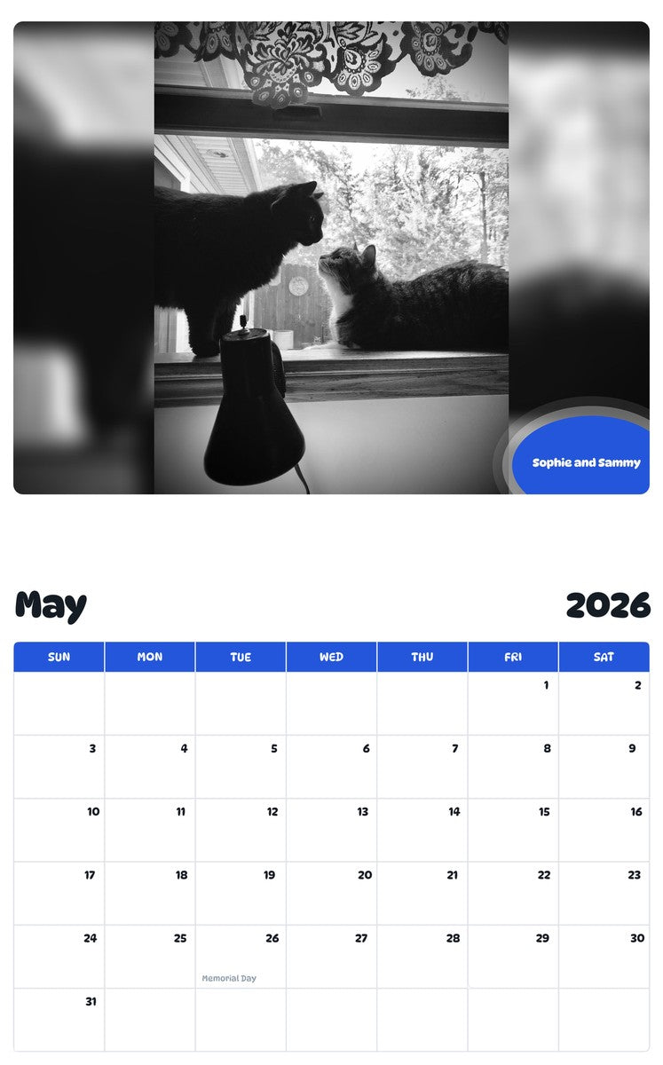 2026 - 2027 Sophie and Sammy - Pawidols Pet Calendar