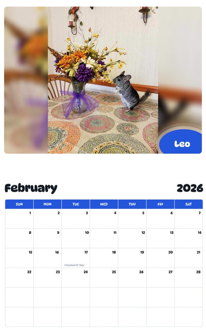 October 2025 - September 2026 Leo - Pawidols Pet Calendar