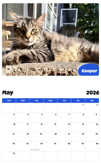 2026 - 2027 Cooper - Pawidols Pet Calendar
