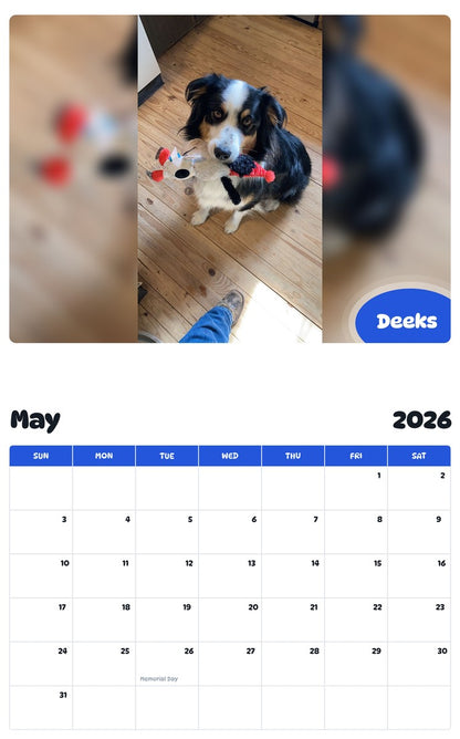 2026 - 2027 Deeks - Pawidols Pet Calendar