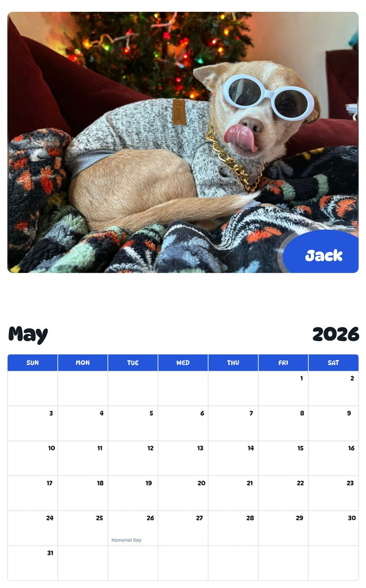 2026 - 2027 Jack - Pawidols Pet Calendar