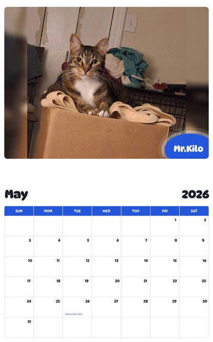 2026 - 2027 Mr.Kilo - Pawidols Pet Calendar