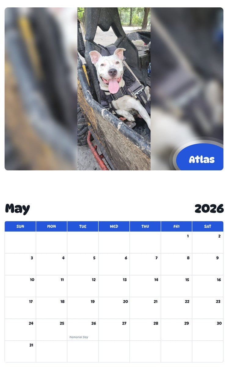 2026 - 2027 Atlas - Pawidols Pet Calendar