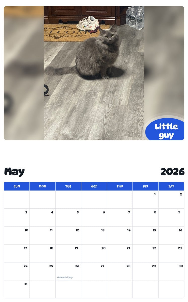 2026 - 2027 Little guy - Pawidols Pet Calendar