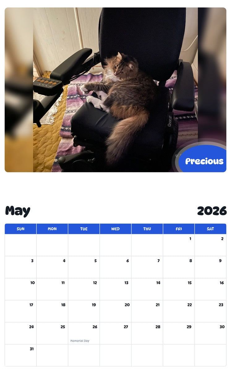2026 - 2027 Precious - Pawidols Pet Calendar